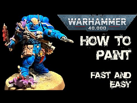 How to Paint Space Marine Lieutenant in Phobos Armour FAST and EASY