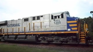 preview picture of video 'BNSF CSX & CITI RAIL PULL HOPPERS THROUGH FOLKSTON FUNNEL'