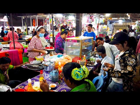 Breakfast,dessert, And More At Prek AnhChanh Market,Cambodian Market Food Show