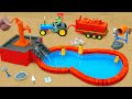 DIY Tractor Builds Destroys Brick Swimming Pool Science Project With Ghostly Hand