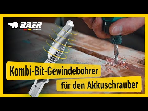 BAER® Kombi-Bit-Gewindebohrer für den Akkuschrauber