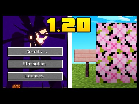 MINECRAFT 1.20 - NEW UPDATE!  CHANGES IN THE CHERRY TREE AND NEW CREDITS MENU
