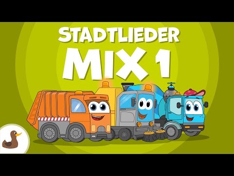 Milo Müllautokind, Billy Betonmischer & Kira Kehrmaschine | Stadtlieder-Mix 1 | Sing Kinderlieder