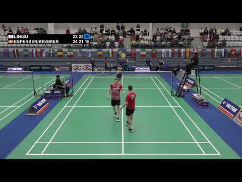 Match point - Lin / Su vs Espersen / Kræmer - MD, SF - Hungarian Int. 2022