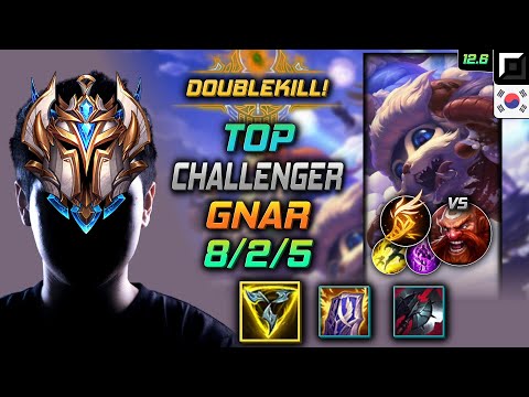 Challenger Gnar Top vs Gragas - 챌린저 탑 나르 트포 기발 - LOL KR 12.6