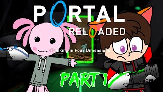 2 Idiots mess with Time Travel (100% Guideless) - Red and Blurr Play Portal Reloaded Co-op - Part 1