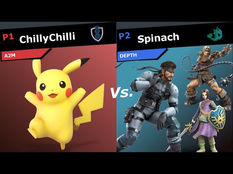 SR8 SSBU - ChillyChilli (Pikachu) Vs. Spinach (Snake/Hero/Simon) Top 8 Smash Ultimate