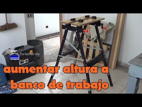 Cómo aumentar en altura un banco de trabajo plegable