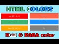 HTML Colors |RGB & colors |html tutorial part 10