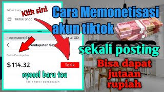 Cara monetisasi tiktok terbaru 2021 || Jadi konten kreator tiktok dan dapat banyak uang