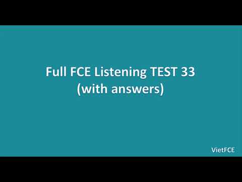 Full B2 First (FCE) Listening Test 33