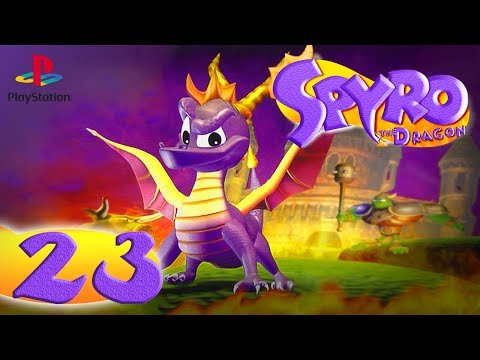 Spyro the Dragon (PS1) - (100% Gems, Dragons & Eggs) Walkthrough Part 23 - Tree Tops