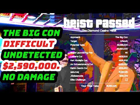 The Big Con on difficult 2.6 million undetected with NO damage GTA Online