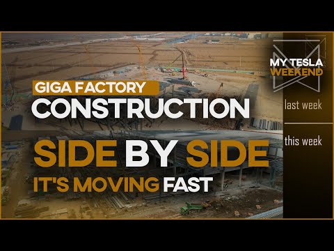 GigaFactory construction before/after week of January 25th