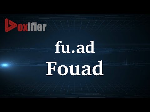 How to Pronunce Fouad in French - Voxifier.com
