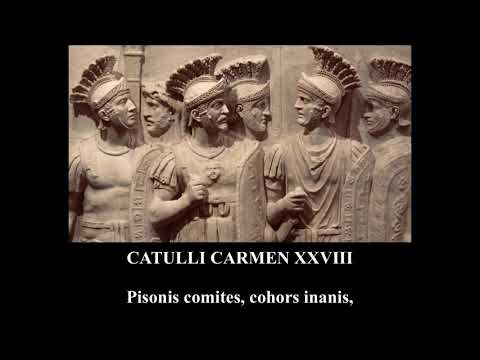 Catullus 28 in Latin & English: Pisonis comites, cohors inanis