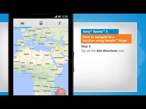 How to navigate to a location using Google™ Maps in Sony® Xperia™ S