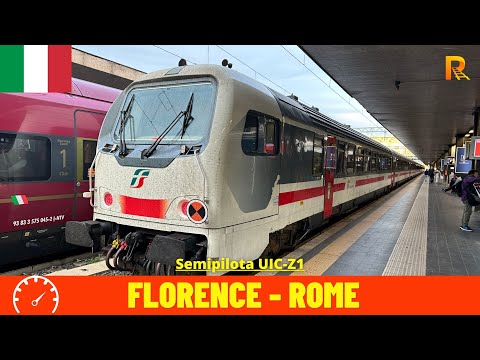 Cab Ride Florence - Rome (Direttissima and Florence–Rome Railway, Italy) train driver's view in 4K