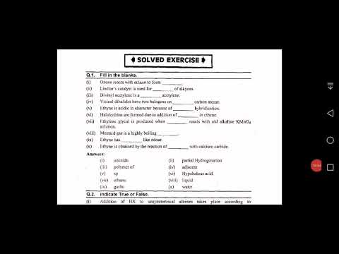 Chemistry 2nd Year | Chapter 8| Exercise part 1
