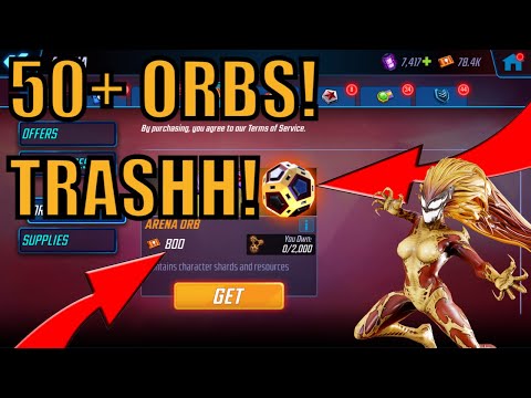 50+ Arena Orb Opening Madness! DONT DO THIS! Marvel Strike Force