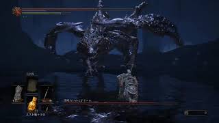 【ダークソウル3】【テスト実況】闇喰らいのミディール戦(3周目)