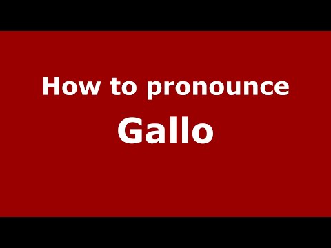 How to pronounce Gallo