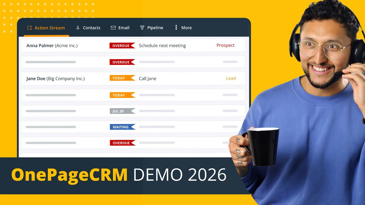 CRM Demo | OnePage CRM Tutorial for Beginners 2025 | Introduction to CRM