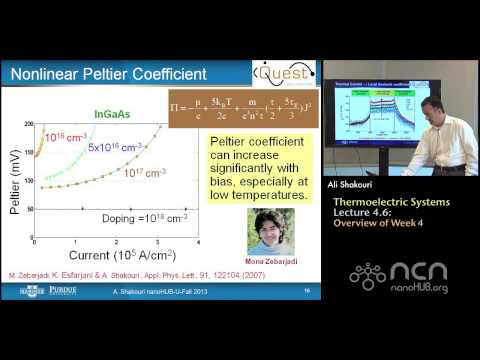nanoHUB-U Thermoelectricity  L4.6: Thermoelectric Systems - Overview of Week 4