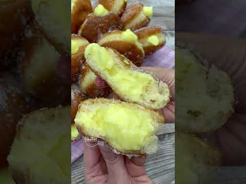 Bomboloni morbidi e leggeri con un ripieno ricco di crema