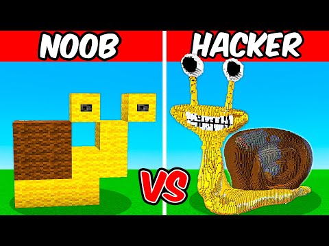 NOOB vs HACKER: SLOW SELINE BanBan Chapter 2 Build Challenge (Minecraft)