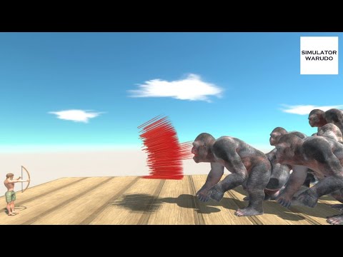 Three Gods Challenge with 100 Mutant Primates Apes Animal Revolt Battle Simulator