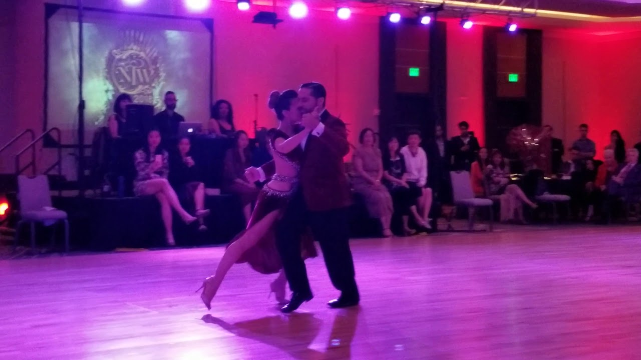 Video thumbnail for Celina Rotundo and Hugo Patyn performance 1 at Nora's tango week on 7/2/18