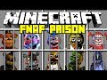 Minecraft FNAF PRISON MOD! | SCARY FIVE NIGHTS AT FREDDY'S PRISON! | Modded Mini-Game