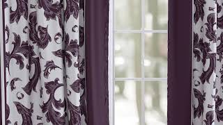 Комплект штор «Рубе (фиолетово-белые)» — видео о товаре