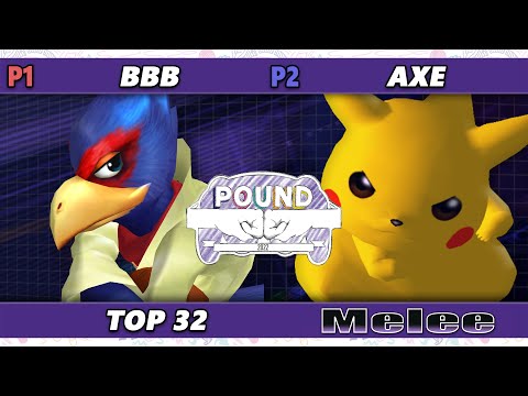 Pound 2022 Top 32 - Axe (Pikachu) Vs. BBB (Falco) SSBM Smash Melee Tournament