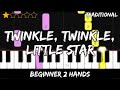 Twinkle Twinkle Little Star Easy Beginner Piano Tutorial For 2 Hands