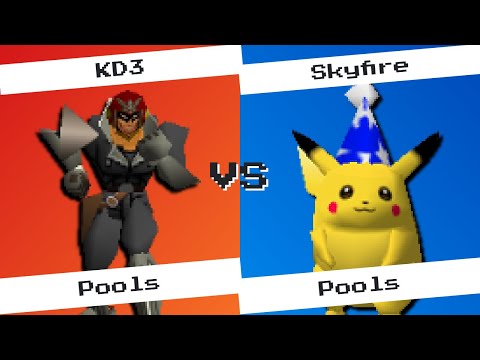 No Jawns 2 - KD3 (Falcon) vs. Skyfire (Pikachu, Kirby) - SSB64 Singles Pools