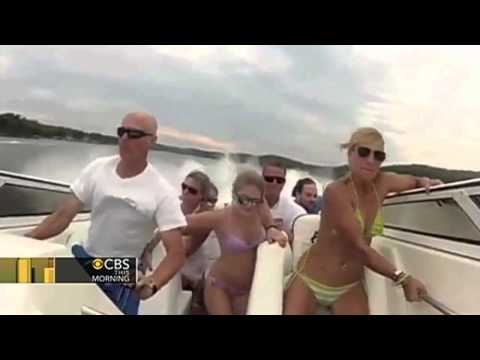 Ouch! Speedboat ride sends family flying