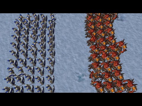 50 Footman vs 33 Fel Orc Grunt AllOneHitPoint & AllSameAttackCooldown