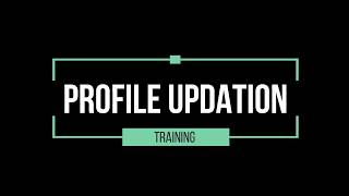Steps to update Training profile