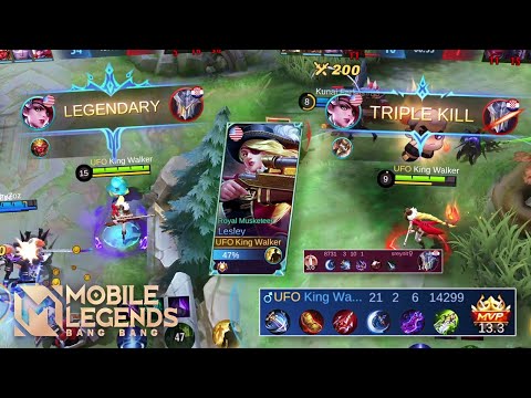 Aggressive Lesley!! One Shot One Kill!! Lesley Gameplay - Mobile Legends