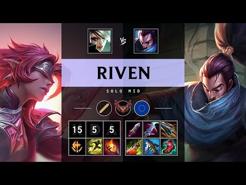 Riven Mid vs Yasuo: Triple Kill, Godlike - EUW Grandmaster Patch 25.S1.1