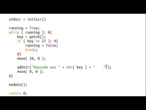 Learn Python curses 03 Exploring Getch - Mind Luster