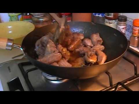 travers de porc au caramel