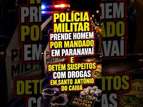 PM prende homem por mandado em Paranavaí e detém suspeitos com drogas em Santo Antônio do Caiuá