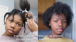 Twist Out on type 4 Natural Hair | Easy and Detailed | vlogmas day 15