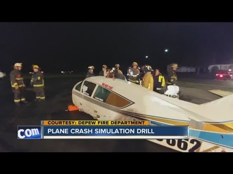 Depew firefighters practice for plane crash