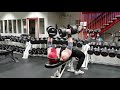 Flyes with 80lbs(36kgs) dumbbells for reps
