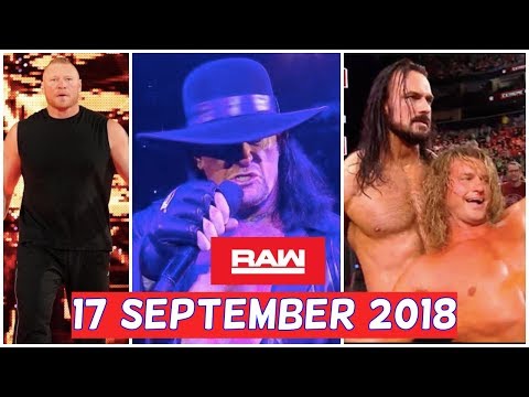 WWE MONDAY NIGHT RAW 17 SEPTEMBER 2018 HIGHLIGHTS - RAW 18/09/18 HIGHLIGHTS