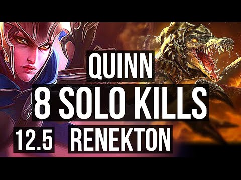 QUINN vs RENEKTON (TOP) | Rank 5 Quinn, 8 solo kills, 15/5/11, Dominating | NA Grandmaster | 12.5